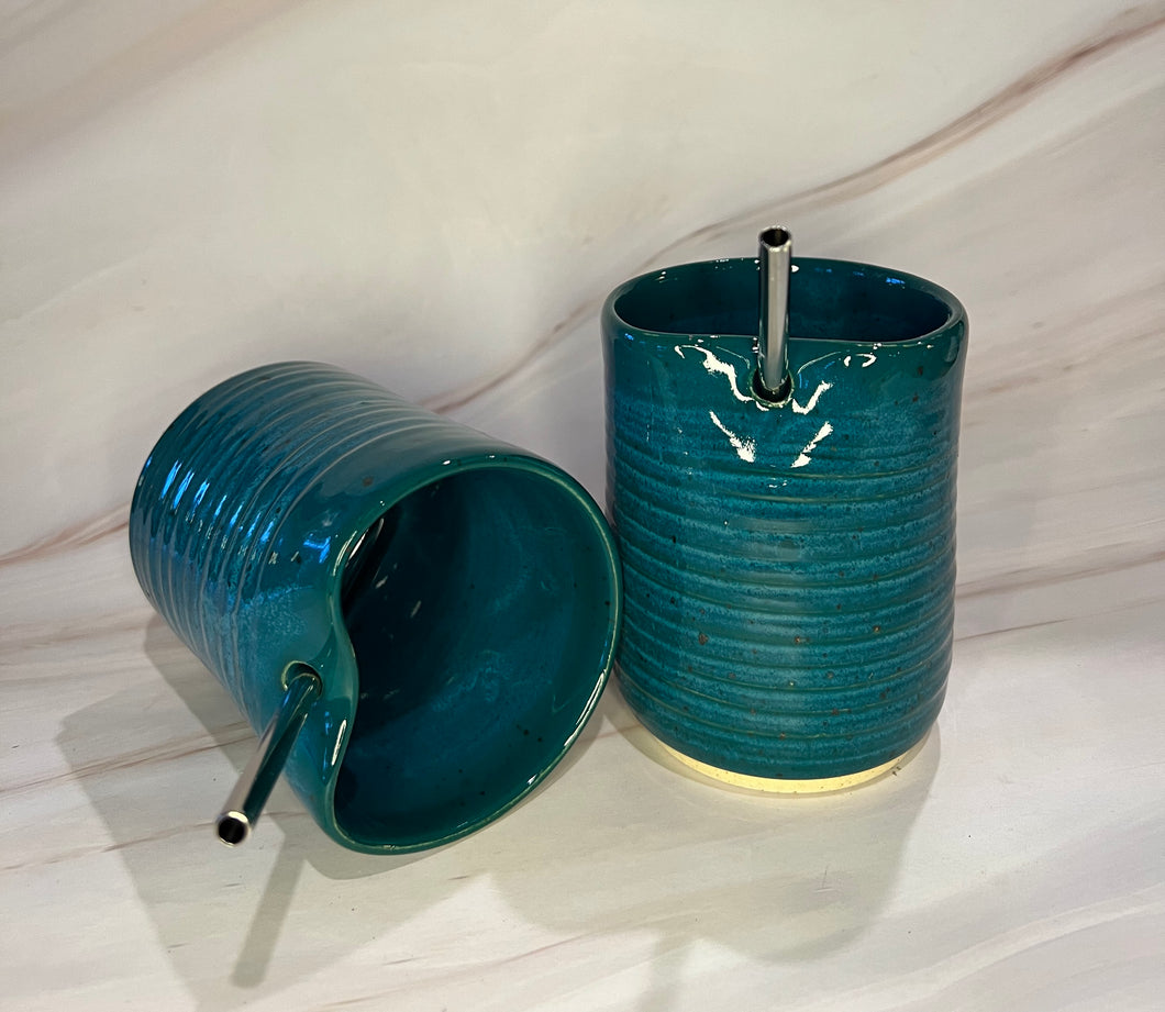 Straw Tumbler- Turquoise