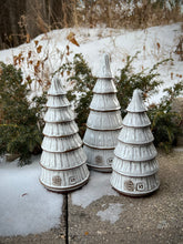 Load image into Gallery viewer, Trees- Textured White - set of 3
