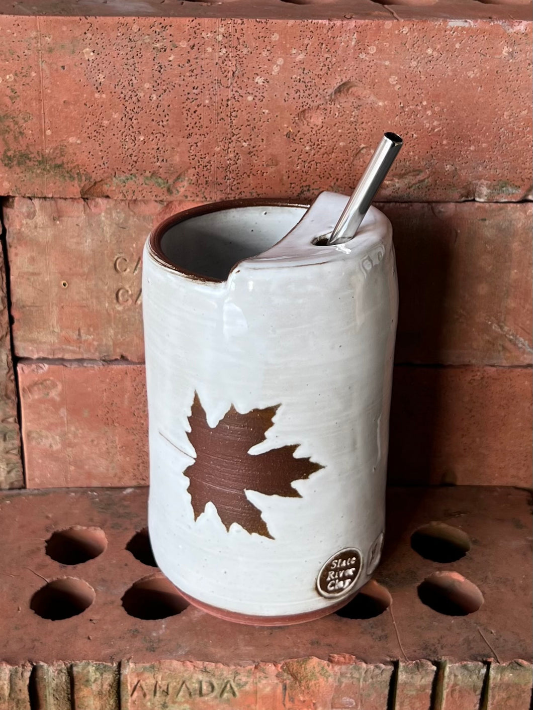 Straw Tumblers- White Maple Top